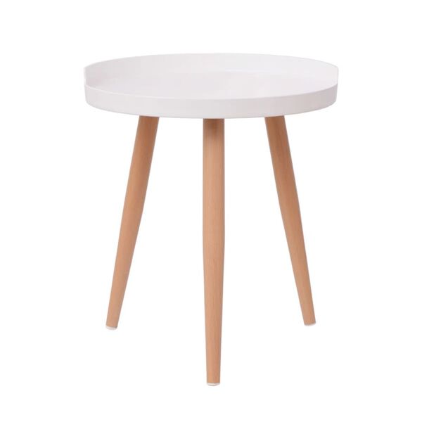 vidaXL Table basse Ronde 40 x 45,5 cm Blanc