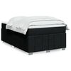 vidaXL Sommier &agrave; lattes de lit avec matelas noir 120x190 cm tissu