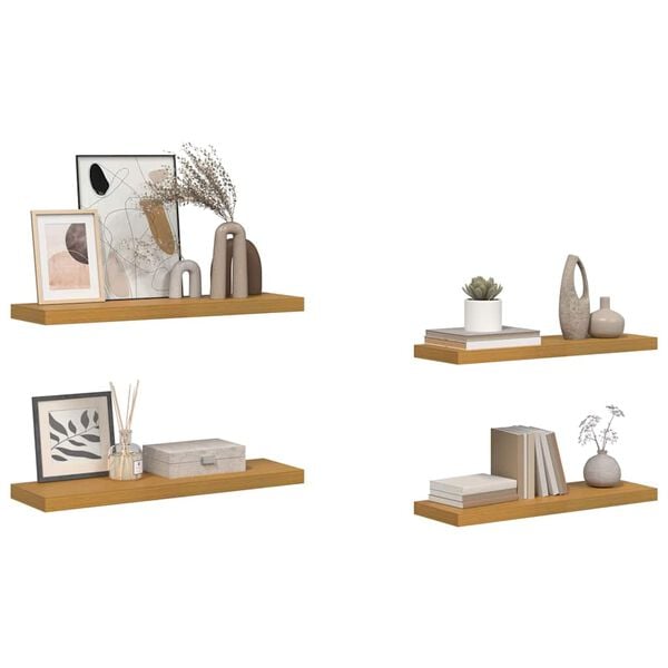 vidaXL &Eacute;tag&egrave;re Murale 4 pcs Beige 90 x 23,5 x 4 cm Bois d'ing&eacute;nierie