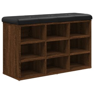 vidaXL Banc &agrave; chaussures ch&ecirc;ne marron 82x32x50 cm Bois d'ing&eacute;nierie