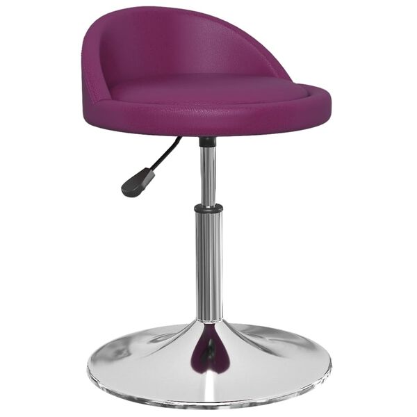 vidaXL Chaise pivotante de salle &agrave; manger Violet Similicuir