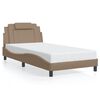 vidaXL Cadre de lit Viana avec LED sans matelas cappuccino 100x200 cm