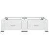 vidaXL Socle double pour lave-linge et s&egrave;che-linge avec tiroirs Blanc