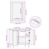 vidaXL Ensemble de mobilier de salle de bain Montage mural 2 pcs Noyer