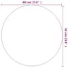 vidaXL Miroir mural Noir Ø 60 cm Rond