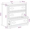 vidaXL Buffets 3 pcs Blanc Bois d'ing&eacute;nierie