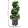 vidaXL Plante de buis artificiel en spirale avec pot Vert 59 cm