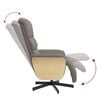 vidaXL Fauteuil inclinable avec repose-pieds taupe tissu