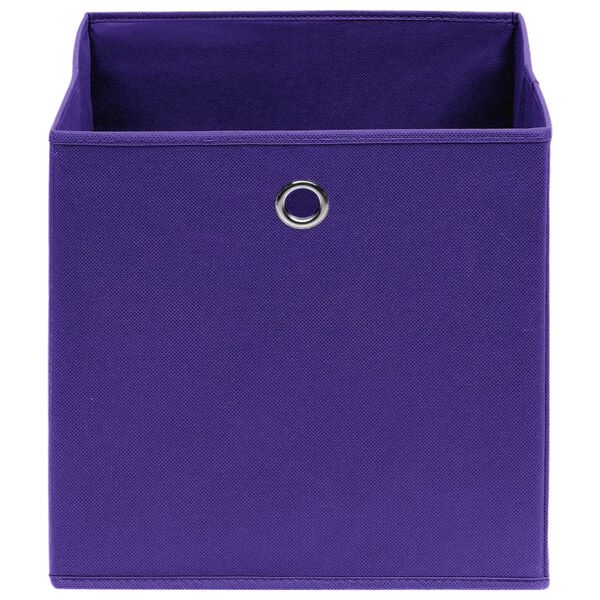 vidaXL Boîtes de rangement 4 pcs Violet 32x32x32 cm Tissu