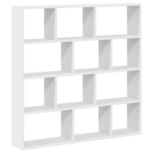 vidaXL &Eacute;tag&egrave;re cube murale 12 compartiments blanc bois d'ing&eacute;nierie