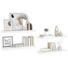 vidaXL &Eacute;tag&egrave;re murale flottante 4 pcs Blanc brillant 90x23,5x3,8cm MDF