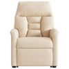 vidaXL Fauteuil inclinable beige tissu microfibre