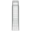 vidaXL Paniers à gabions arqués 2 pcs 200x50x140/160 cm Fer galvanisé