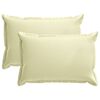 vidaXL Housse de coussin 2 pc HOUTEN Cr&egrave;me 30 x 50 cm Polyester