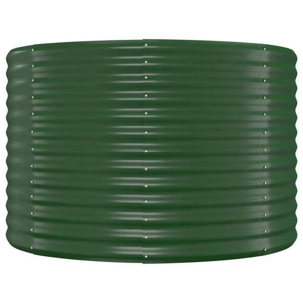 vidaXL Lit sur&eacute;lev&eacute; de jardin Acier galvanis&eacute; 322x100x68cm Vert
