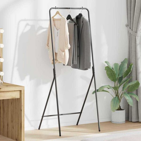 vidaXL Porte-vêtements Noir 60 x 53 x 155 cm Acier