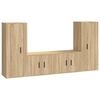 vidaXL Ensemble de meubles TV 4 pcs Ch&ecirc;ne sonoma Bois d'ing&eacute;nierie