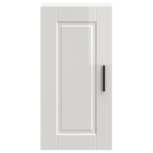 vidaXL Armoire murale de cuisine Porto blanc brillant bois ing&eacute;nierie