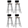 vidaXL Tabourets de bar lot de 4 bois massif de r&eacute;cup&eacute;ration