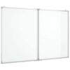 vidaXL Tableau blanc magnétique pliable 100x80x1,7 cm aluminium