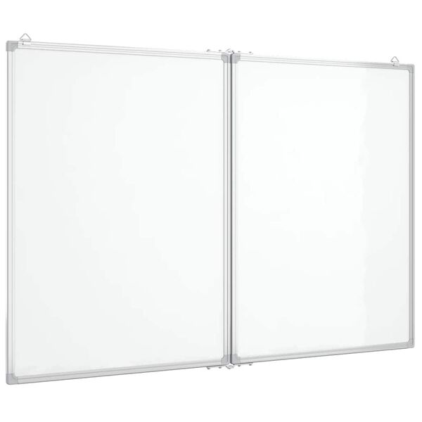 vidaXL Tableau blanc magnétique pliable 100x80x1,7 cm aluminium