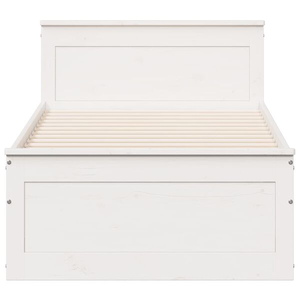 vidaXL Cadre de lit sans matelas avec tête de lit 90x200cm bois de pin