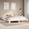 vidaXL Cadre de lit sans matelas blanc 200x200 cm bois massif de pin