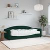 vidaXL Lit de jour avec matelas vert fonc&eacute; 90x200 cm velours