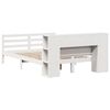 vidaXL Lit biblioth&egrave;que sans matelas blanc 150x200 cm bois pin massif