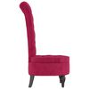 vidaXL Chaise &agrave; dossier haut rouge bordeaux conception de bouton