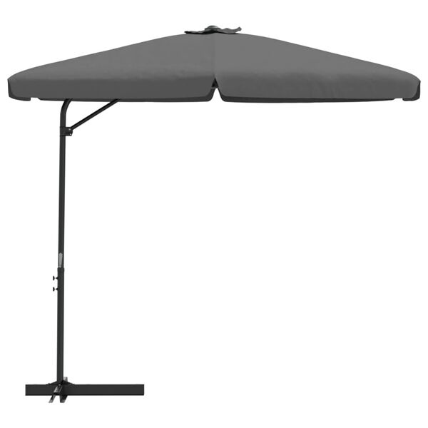 vidaXL Parasol d'extérieur avec poteau en acier 300 cm Anthracite