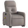 vidaXL Fauteuil inclinable de massage &eacute;lectrique Taupe Tissu