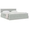 vidaXL Lit de Rangement avec matelas Gris clair 90 x 200 cm