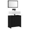 vidaXL Cabinet de salle de bain avec porte Ch&ecirc;ne noir 60 x 33 x 60 cm