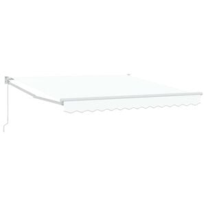 vidaXL Auvent R&eacute;tractable Blanc 350 x 250 cm Polyester et Aluminium