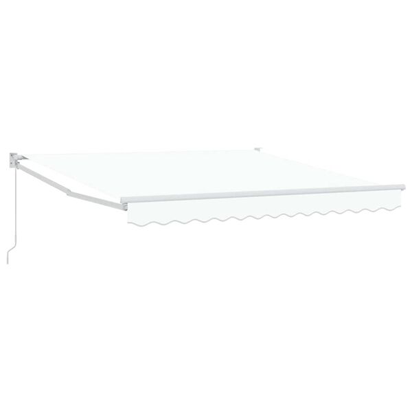 vidaXL Auvent R&eacute;tractable Blanc 350 x 250 cm tissu