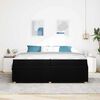 vidaXL Cadre de lit avec matelas Noir 200 x 200 cm tissu