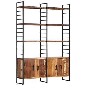 vidaXL Biblioth&egrave;que 4 niveaux 124x30x180cm Bois solide de r&eacute;cup&eacute;ration