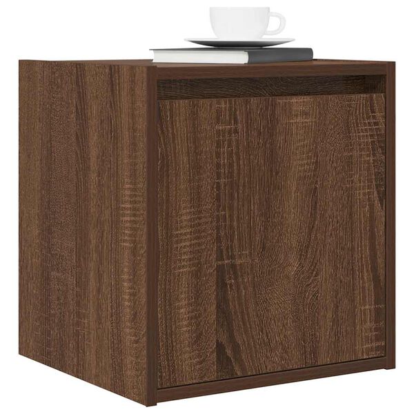 vidaXL Tables de chevet murales 2 pcs ch&ecirc;ne marron 38x34x40 cm