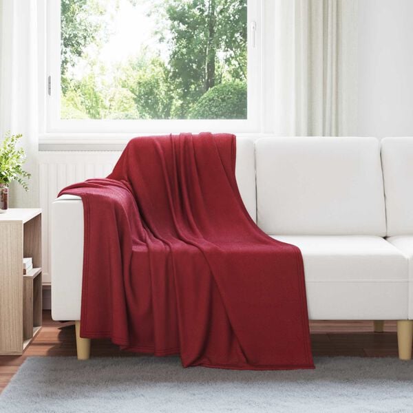 vidaXL Couvertures &agrave; jeter 24 pcs Rouge Bordeaux 170 x 130 cm Toison