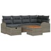 vidaXL Ensemble de canap&eacute; de jardin 7 pc Gris Poly rotin