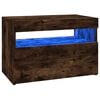 vidaXL Meuble TV avec lumi&egrave;res LED Ch&ecirc;ne fum&eacute; 60x35x40 cm