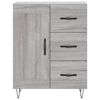 vidaXL Buffet haut Sonoma gris 69,5x34x180 cm Bois d'ing&eacute;nierie