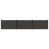 vidaXL Ensemble de Cl&ocirc;ture 3 pc 526 x 105 cm WPC et Aluminium Noir