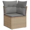 vidaXL Salon de jardin avec coussins 7pcs m&eacute;lange beige r&eacute;sine tress&eacute;e