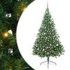 vidaXL Sapin de No&euml;l artificiel pr&eacute;-&eacute;clair&eacute; Vert 240 cm PVC