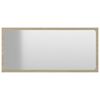 vidaXL Miroir de salle de bain Chêne sonoma 80x1,5x37 cm Aggloméré