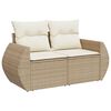 vidaXL Ensemble de canap&eacute; de jardin avec coussin 14 pcs beige et cr&egrave;me