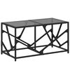 vidaXL Table basse avec dessus en verre noir 78,5x40x41 cm acier
