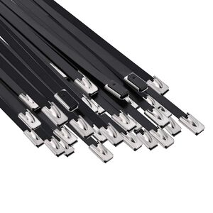 vidaXL Attache de c&acirc;ble 250 pc 4,6 x 600 mm Noir